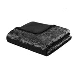 King/Cal King Velvet Duvet Cover Set with Throw Pillow B03596080