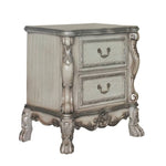 ZUN Vintage Bone White 2-Drawer Nightstand B062P189125