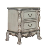 ZUN Vintage Bone White 2-Drawer Nightstand B062P189125