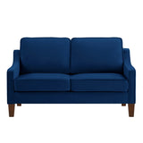 Modern Loveseat sofa for Living Room, Upholstered Velvet Small Couch with Wooden Legs for Livingroom W2186P143468