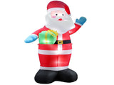 12.6FT Santa with Gift Box Inflatable, 6 LED Lights, 210D Polyester, US Plug 54108835
