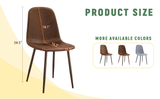 Set of 4 Suede Backrest and Walnut Color Transfer Legs Chairs - Adding a touch of elegance to W3226P279070