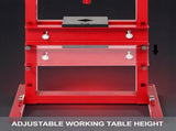 6-Ton Hydraulic Shop Press with Press Plates, H-Frame Garage Benchtop Press, Adjustable Working 64017581