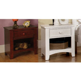 One Drawer Wooden Nightstand in Cherry Finish B016P252243