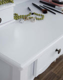 Sanlo Wooden Vanity Make Up Table and Stool Set, White T2574P162839