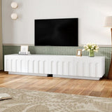 ON-TREND Elegant TV Stand Arched Design for TVs Up to 80", Modern Dual Purpose Coffee Table N721P329091K