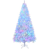 ZUN 8 FT Pre-lit Artificial Christmas Tree, APP Controlled Xmas Tree Hinged Branches with 500 RGB Lights 34343736