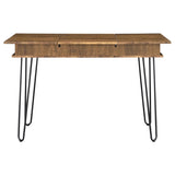 Rustic Amber Writing Desk with 4 Hidden Storages B062P153670