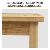 Outdoor Wood Coffee Table, 44" Farmhouse Side Table for Patio, Solid Cedar Wood Accent Table with 80517113