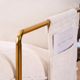 2 Sets 1 Case, Upholstered Hanging Armchair with Arm PocketsMetal frame, gold-plated craftsmanship, 91282753
