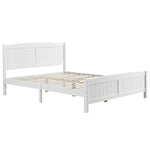 ZUN FCH Queen Pine Single-Layer Core Vertical Stripe Full-Board Curved Headboard With The Same Bed Tail 65888764