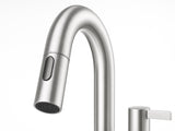 8-Inch Widespread Lavatory Faucet, 2-Handle 3-Hole with Pop-Up Drain and 360&deg Pull-Down Sprayer, 07799121