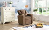 ZUN Kids Chair, Kids Upholstered Couch with One Cup Holder, Footrest, Backrest, Toddlers Velvet W214101804