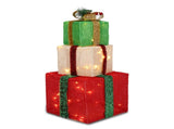 Box ABS Plastic Frame LED60 Light Warm White Light Three-Piece Set Onion Cloth Christmas Gift Box 14415793