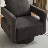 29.13" W Square Swivel Accent Chair, Modern Rotating Arm Chair with Open Back,360 Degree Rotation, W1852P211992