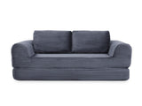 2-in-1 Folding Convertible Sofa Bed, Modern Corduroy Sleeper Couch with 2*pillows, Futon Modular W1117P415684