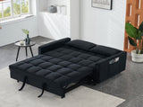 Modern velvet sofa, sofa pull-out bed, small love seat casual sofa with back, with pillow, pockets, W3371P315001