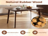 47" Walnut Dining Table for 4-6 People, Rubber Wood Legs Kitchen Table with Smooth Veneered Top 91408518