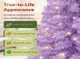 Purple Small Pre Lit 4 Foot Christmas Tree with 50 Warm White LED, Flame Retardant PVC Foliage, 45006795