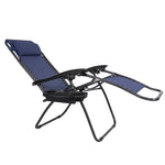 ZUN Infinity Zero Gravity Chair Pack 2, Outdoor Lounge Patio Chairs with Pillow and Utility Tray 15690452