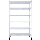 ZUN 6 Tier 6000lbs Capacity NSF Metal Shelf Wire Shelving Unit, Heavy Duty Adjustable Storage Rack with W465142128