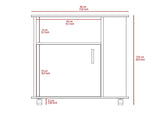Correy 4-Shelf Microwave Cabinet with Caster White B06280096