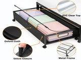 Under Bed Storage Containers with Wheels, 2 Pack Underbed Shoe Storage Organizer with Clear Lids, 60715842