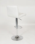 ZUN Swivel Faux Leather Adjustable Hydraulic Bar Stool, Set of 2, White T2574P164843