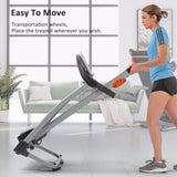 ZUN Easy Folding Treadmill for Home Use, 2.5HP Electric Running, Jogging & Walking Machine with Device 52044482