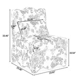 Flannel single dining chair with soft seat cushion and backrest, no armrests, matching pillow can be W487P228749