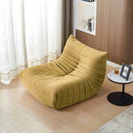 ZUN Teddy Fabric Fireside Chair, Lazy Floor Sofa Couches,Modern Armless Floor Lounge Chair, Comfy Accent W1765P183038