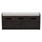 ZUN TREXM Rustic Storage Bench with 2 Drawers, Hidden Storage Space, and 3 False Drawers at the Top, WF323695AAP