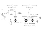 Bathroom Faucet Matte Black 2-Handle Bathroom Sink Faucet 360 Degree High Arc Swivel Spout Centerset 84337541