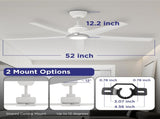 52 inch Ceiling Fans with Lights, Large Air Volume Ceiling Fans with Reversible Quiet DC Motor and 51465188