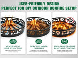 36in Fire Ring, Elk Pattern, Round, Iron 30970956