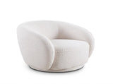 Swivel Accent Chair, Boucle Fabric Upholstered Barrel Chair, Single Sofa Single Armchair for Living W2664P407030