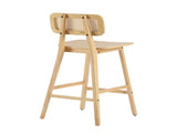 Bari Indoor Wood Barstool, Natural Finished, Set of 2 N775P264463N