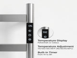 22.5" Brushed Nickel Heated Towel Rack for Bathroom,Wall Mounted with Intelligent Touch Screen 86306348