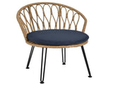 Outdoor Leisure Set, 2 Rattan Single Chairs with A Glass Round Table, Perfectly Suited for N711P256422V