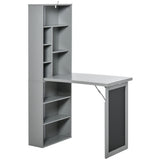 Wall Mount Desk Cabinet-Grey 77499936