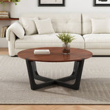 ACACIA SOLID WOOD COFFEE TABLE,BROWN & BLACK COLOR N770P269892B