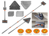 Extendable Wall & Baseboard Cleaning Mop, Wet Dry Multi Surface Mop with 180&deg Rotatable Head, 09652335