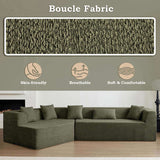 127.5'' Modern Minimalist Sofa With Deep Seat,No Assembly Needed 37328762