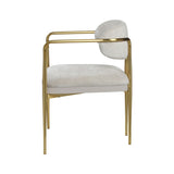 Zayn Beige Chenille & Gold Arm Chair B2726P354540