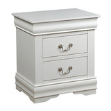White 2-drawer Nightstand B062P189239