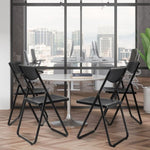 ZUN 4 Pack Plastic Folding Chairs, Lightweight Stackable Commercial Chairs, Portable Event Seats Indoor 82654466