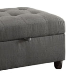 Grey Storage Ottoman B062P153816