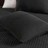 3 Piece Quilt Set Black Full/Queen B035129040