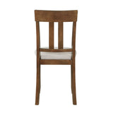 Transitional Styling 7-Piece Pack Dinette Set Cherry Finish Dining Table and 6x Side Chairs Textured B011119345