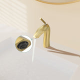 Brushed Gold Single Handle Lavatory Basin Sink Faucet W1217P214966